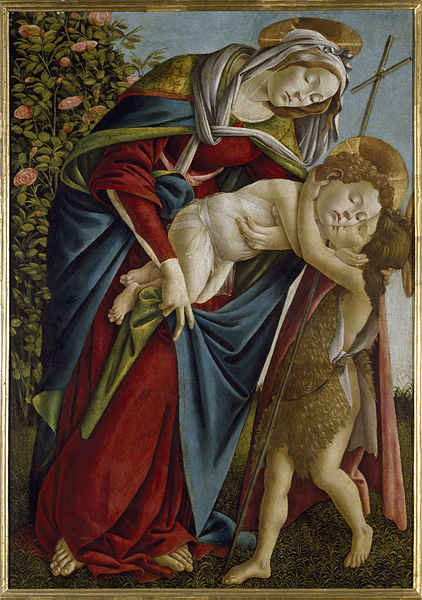 サンドロ ボッティチェリの 聖母子と幼い聖ヨハネ Cosiness And Adventure
